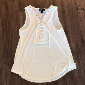Lace up tank top